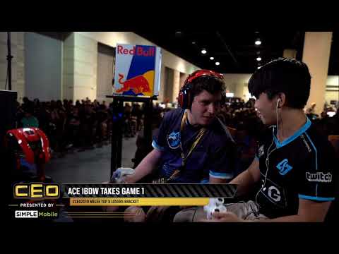 CEO 2019 Melee - ACE | iBDW (Fox) vs CLG | PewPewU (Marth) - Losers Top 8
