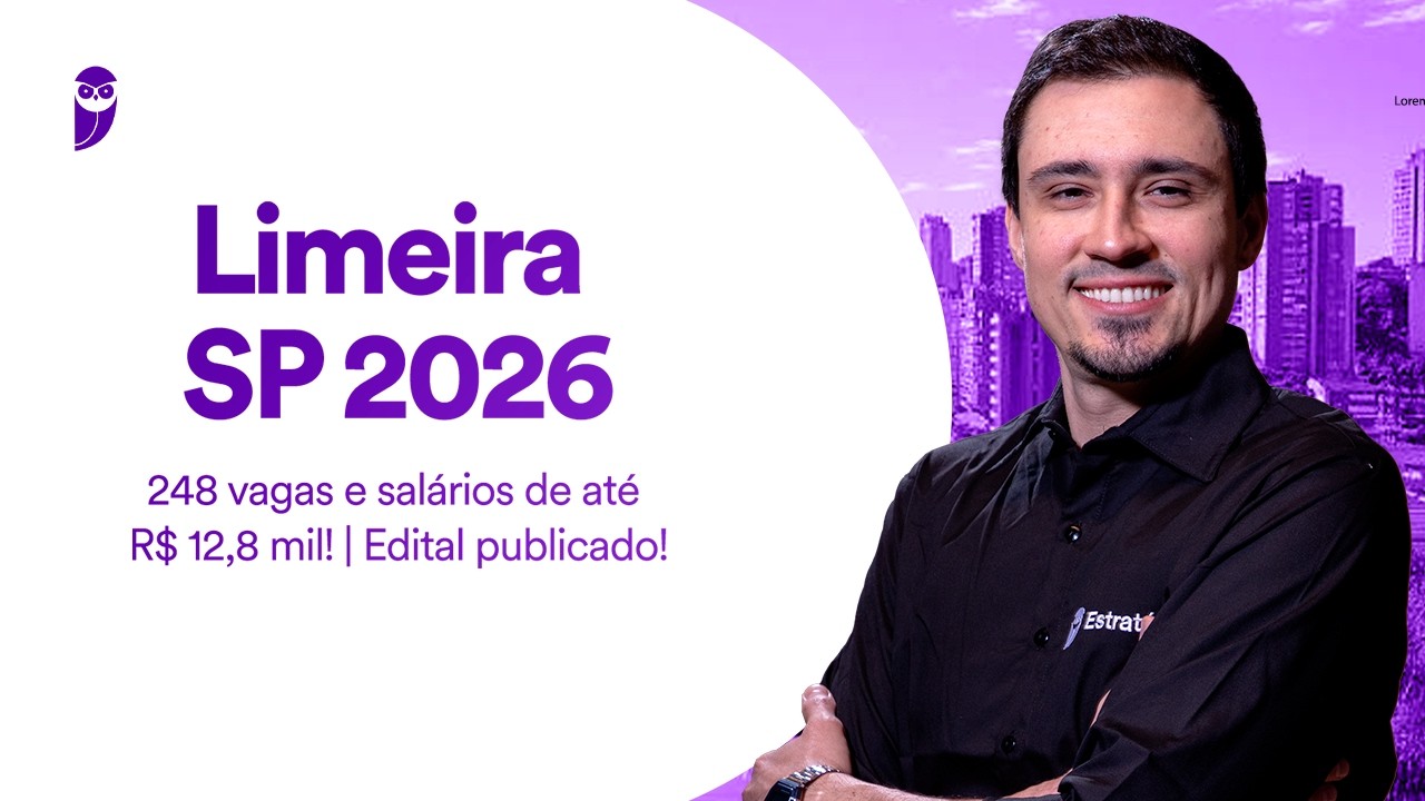 Concurso Limeira SP 2026 - 248 vagas e salários de até R$ 12,8 mil - Edital publicado