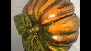Acrylic Pour on Pumpkin Part 2 - The Finale - Adding Resin and ColourArte Luster Pigments