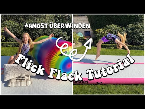 FLICK FLACK AIRTRACK TUTORIAL & OVERCOMING FEAR OF JUMPING BACKWARDS | MaVie Noelle Family
