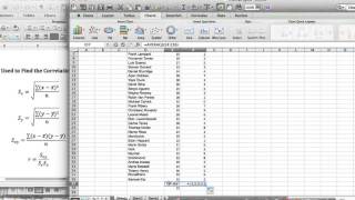 Finding the Correlation Coefficient in Excel