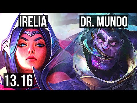 IRELIA vs DR. MUNDO (TOP) | 2.8M mastery, 4/0/2, 600+ games | EUW Master | 13.16