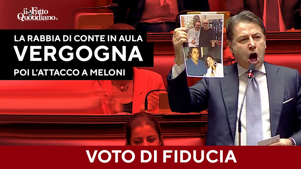 Conte mostra le foto: “Scarpinato con Falcone, Delmastro e Colosimo con neofascisti e camorristi!”