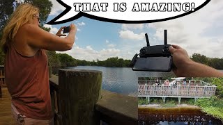 Mavic Mini explores park +Talking to some interested people