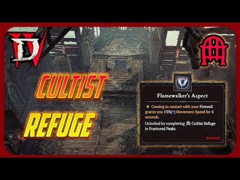 Cultist Refuge Dungeon Guide - Firewalkers Aspect - Diablo 4