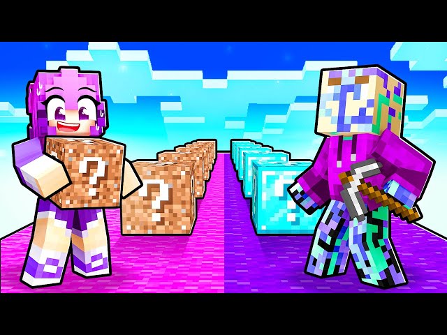 NOOB vs PRO Lucky Block Race in Minecraft! SDDEFAULT Thumbnail