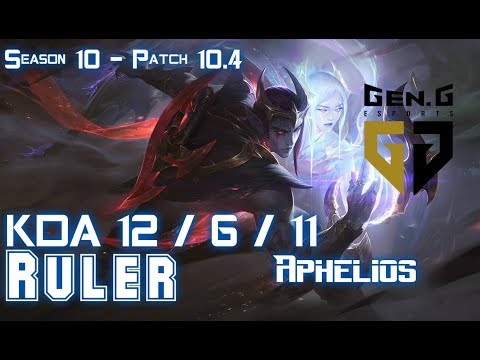 Gen Ruler APHELIOS vs EZREAL ADC - Patch 10.4 KR Ranked
