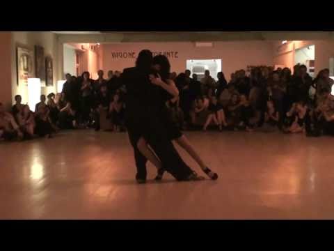  Maria Mondino  and  Ismael Ludman  are  dancing  to  the  tango  "  Pregonera  "