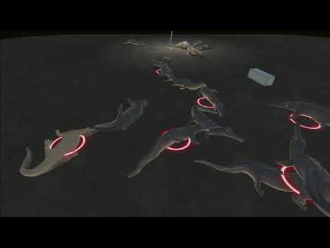 8 Machimosaurus Rex in night vs all units - Animal Revolt Battle Simulator