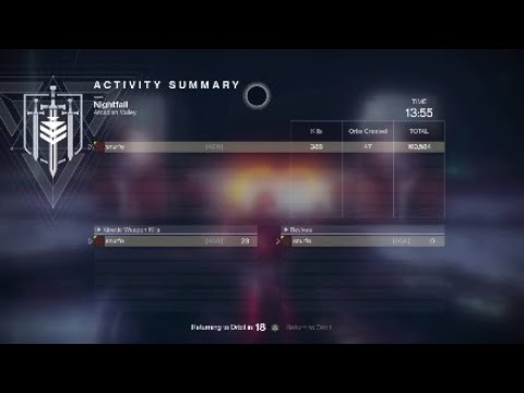 Destiny 2 Solo 100k Nightfall Inverted Spire