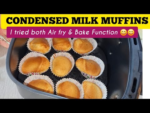 AIR FRIED SWEETENED CONDENSED MILK MUFFINS | USE BOTH AIR FRY & BAKE FUNCTION Simple and No Fuss