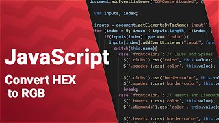 Convert HEX to RGB with Javascript