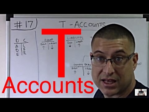 Accounting For Beginners #17 /  T-Accounts / Debits and Credits / Accounting 101