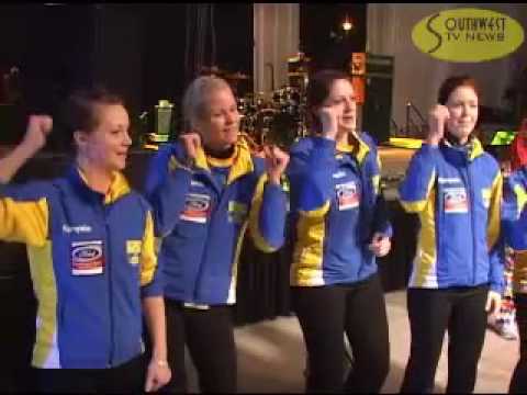 Swedish Team Sings - 2010 Ford World Women's Curling Championship