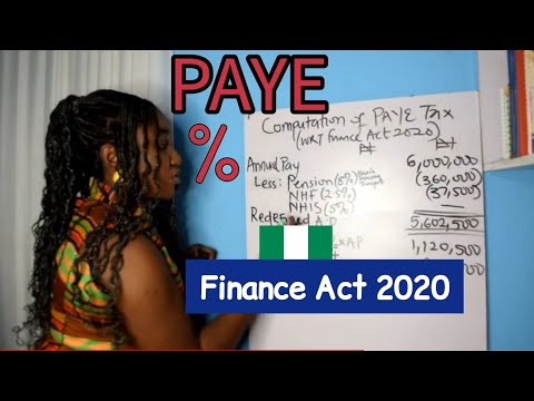 PAYE TAX Computation in TAXATION (Finance Act 2020)