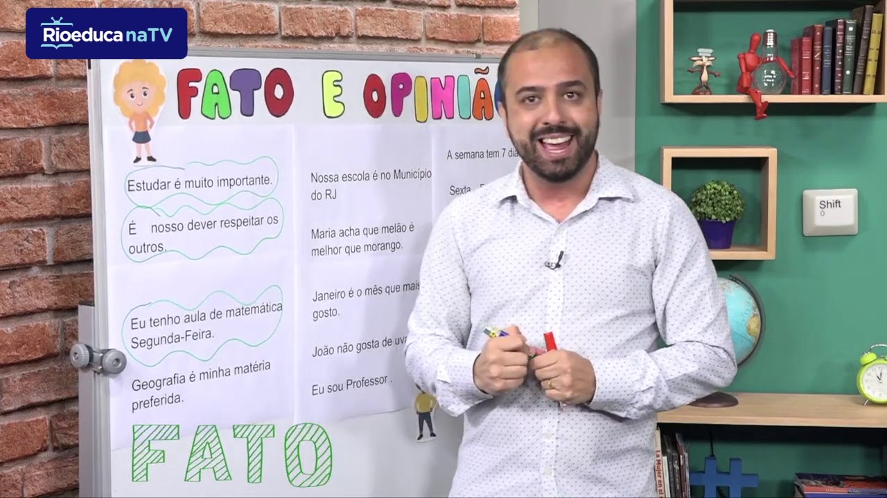 Fato e opinião | Rioeduca na TV – 5º Ano – Revisão do 4º Ano