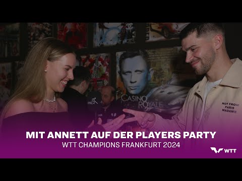 Mit Annett Kaufmann auf der Players Party I WTT Champions 2024
