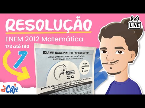 🔴 [ENEM 2012 REG] Correção Live 07 (questões de 173 até 180)