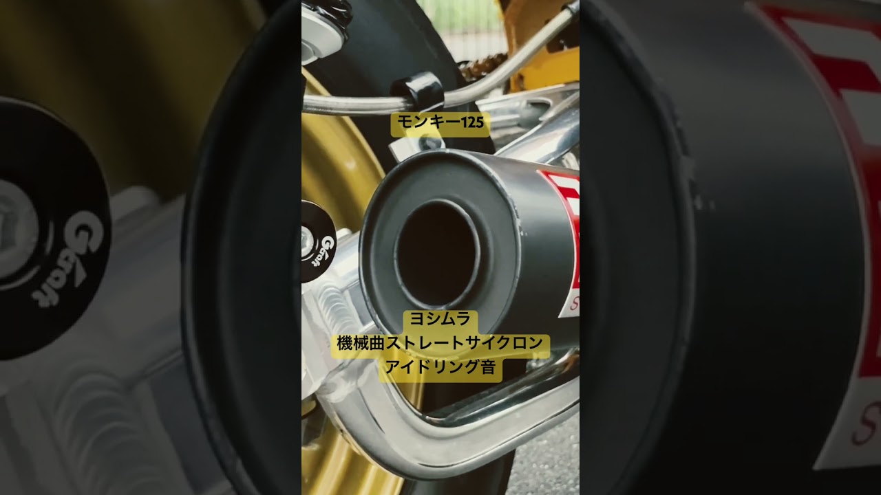 ホンダ モンキー125 ヨシムラ 機械曲ストレートサイクロン アイドリング音