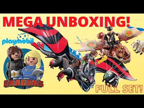 NEW! Speed Build or Playmobil Dragons MEGA Unboxing Full Set HTTYD Amazing Collection!