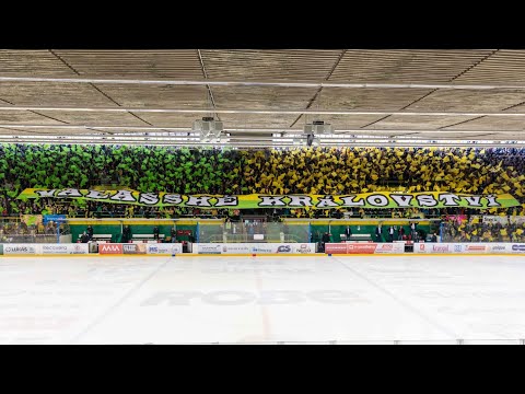 Choreo vsetínských fanoušků při finále Vsetín - Zlín (2023)