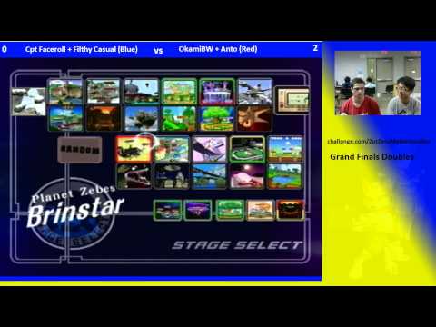 ZSZ Grand Finals OkamiBW (P1) + Anto (P4) vs Captain Faceroll (P2) + Filthy Casual (P3) - SSBM