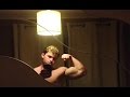 Gay Jr Bodybuilder late night bicep flexing