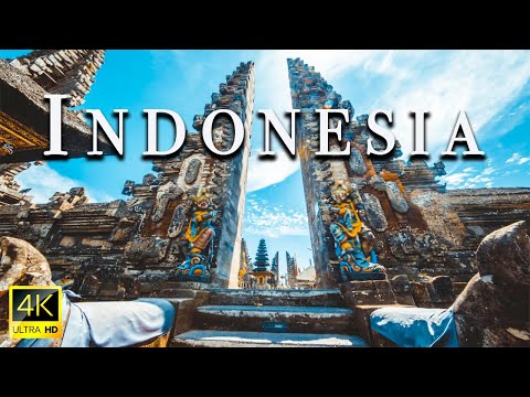 FLYING OVER INDONESIA (4K Video UHD) - Peaceful Music With Beautiful Nature Video For Relaxation