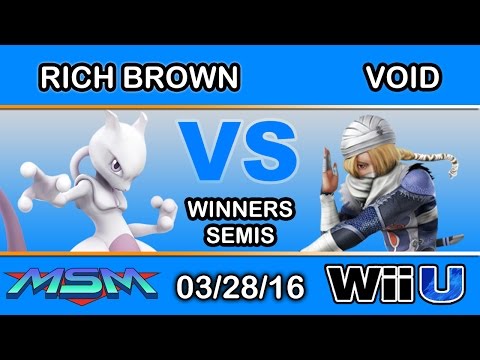 MSM 43 - Rich Brown (Mewtwo) Vs. 2GG | VoiD (Sheik) Winners Semis - Smash Wii U