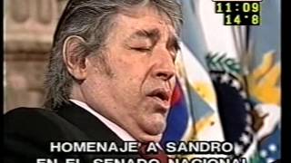 SANDRO DE AMÉRICA: HOMENAJE EN EL SENADO.