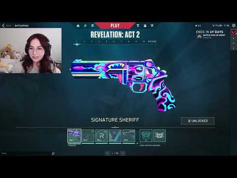 Kyedae shows the Battle Pass EP6 Act 2 - VALORANT NEW Episode 6 Act 2 Battle Pass skins showcase