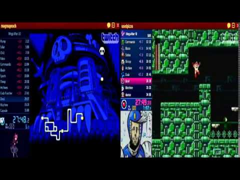 Megaman 10 race on speedruns live UsedPizza vs magmapeach