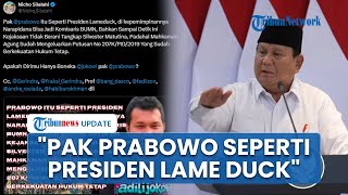 Nicho Silalahi Sebut Prabowo sebagai Presiden Lame Duck hingga Boneka Jokowi soal Kasus Silfester