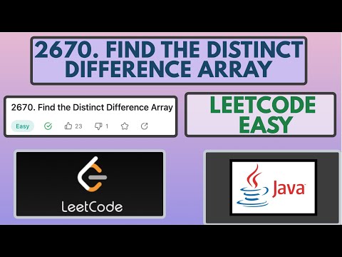Leetcode 2670 Find The Distinct Difference Array Easy Java Solution
