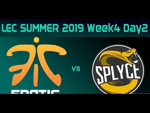 Fnatic vs Splyce | LEC Summer 2019 W4D2 | FULL GAME