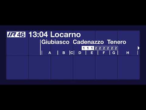 annuncio FFS TTS / SBB TTS Ansage - Einfahrt des IR46 "Treno Gottardo" nach Locarno