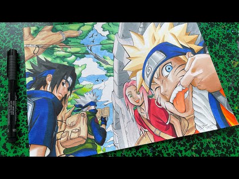DESSIN EQUIPE 7/Naruto-Sasuke-Sakura-kakashi