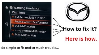 How to repair Mazda I-stop, DSC, SCBS, PM - DPF Fault | Step-by-Step Guide | Danko's DIY