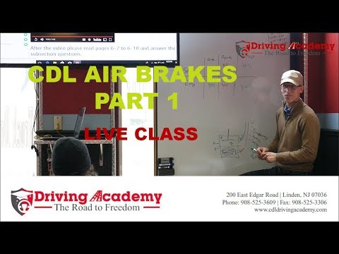 CDL Training - How to Pass Air Brakes Exam - Driving Academy (Part 1)
