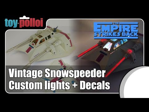 Custom vintage Star Wars Snowspeeder lights & Decals- Toy Polloi