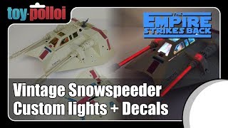 Custom vintage Star Wars Snowspeeder lights & Decals