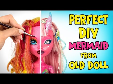 Perfect diy mermaid from old doll