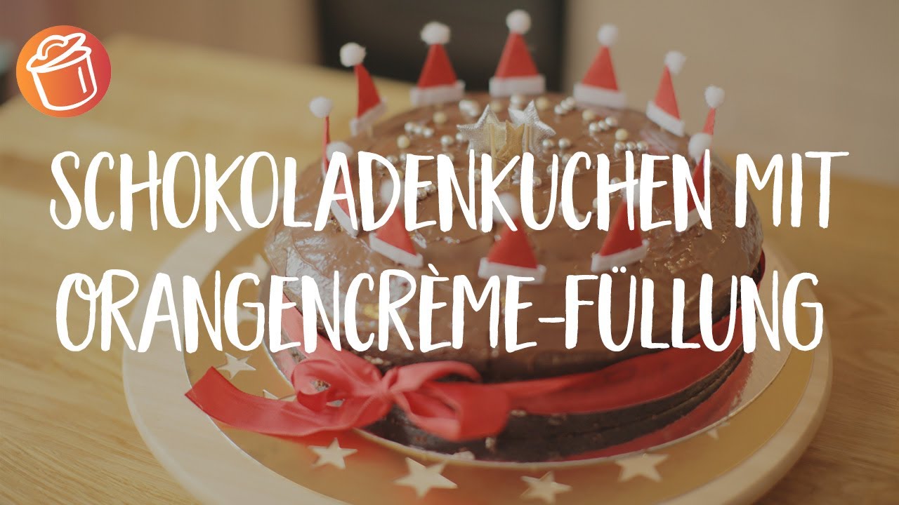 Schokoladenkuchen mit Orangencrèmefüllung