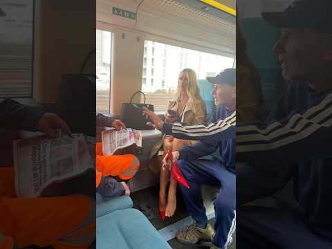 Sharing is caring #cassiebale #trainjourney #blonde #tall #model #youtubereels #heels