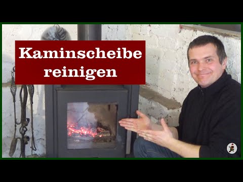 Cleaning the fireplace glass
