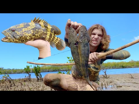 Primitive Bowfishing COD & Flathead Catch and Cook! (Australia's RAREST FISH)