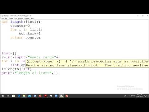 Week 8: User Input in List | Passing List to Functions
