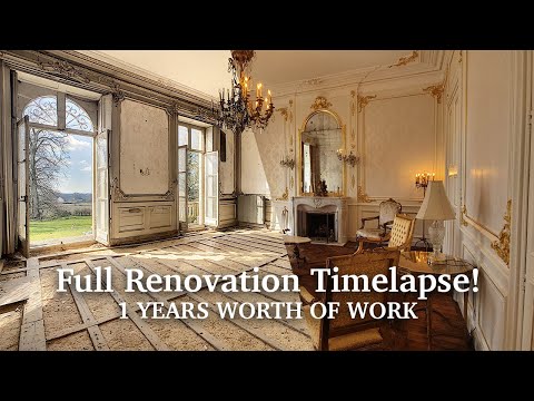 Abandoned Grand Salon Full Renovation Timelapse -...