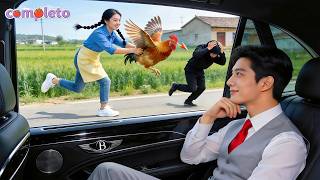 CEO deprimido no reía en 20años,hasta ver mujer rural ahuyentar ladrones con un gallo—ríe se enamora