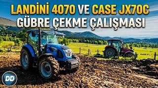 Landini 4070 ve Case IH JX70C Birlikte İş Başında! | Zorlu Gübre Çekimi